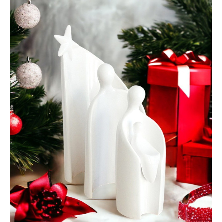 Handgemachte Keramik zeitgenössisch Weihnachtskrippe für Zuhause