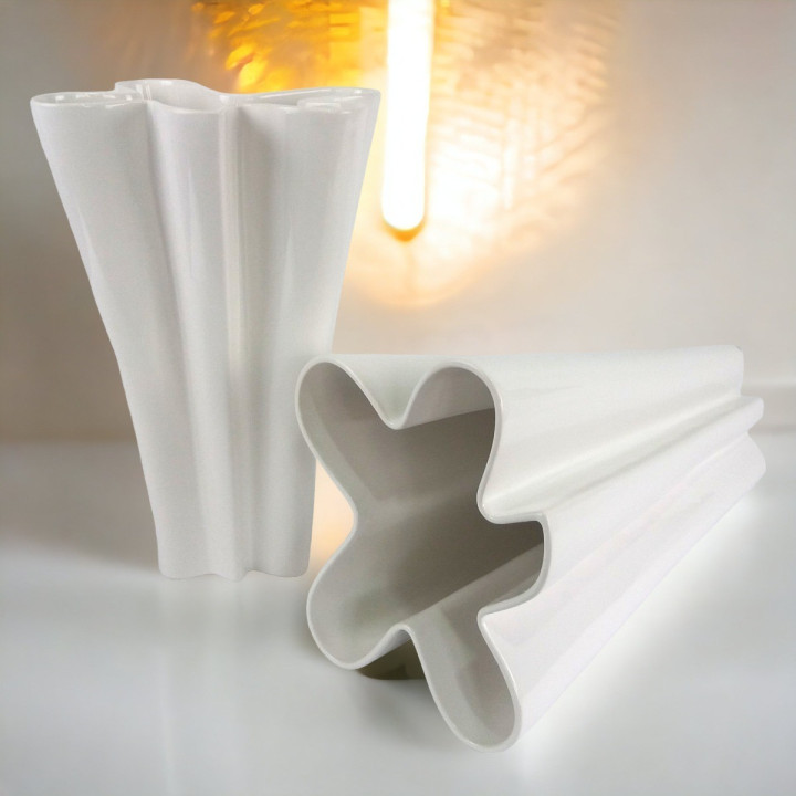 Decorative ceramic piece Handkerchief vase