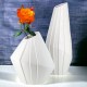 Decorative origami geometric set of vases