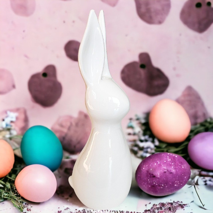 Handgemachte Keramik Lapin de Pâques für Zuhause