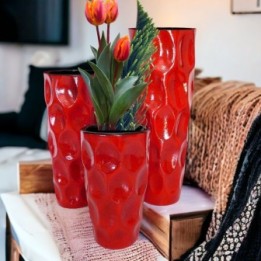 Vasi color bordeaux ricciolo