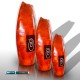 3X vases aplati orange
