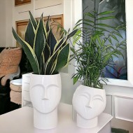 Vases tête décorative