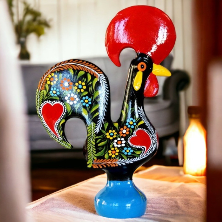 Side view of traditional Barcelos rooster