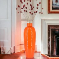 Grande vaso color arancio