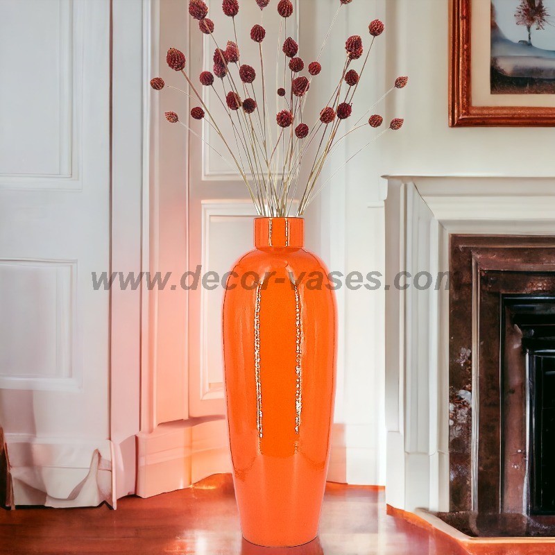 70cm Large Vase Orange