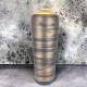 Contemporain vase noir doré en ceramique 
