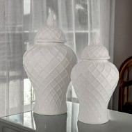 Potes de gengibre decorativos em cerâmica fina