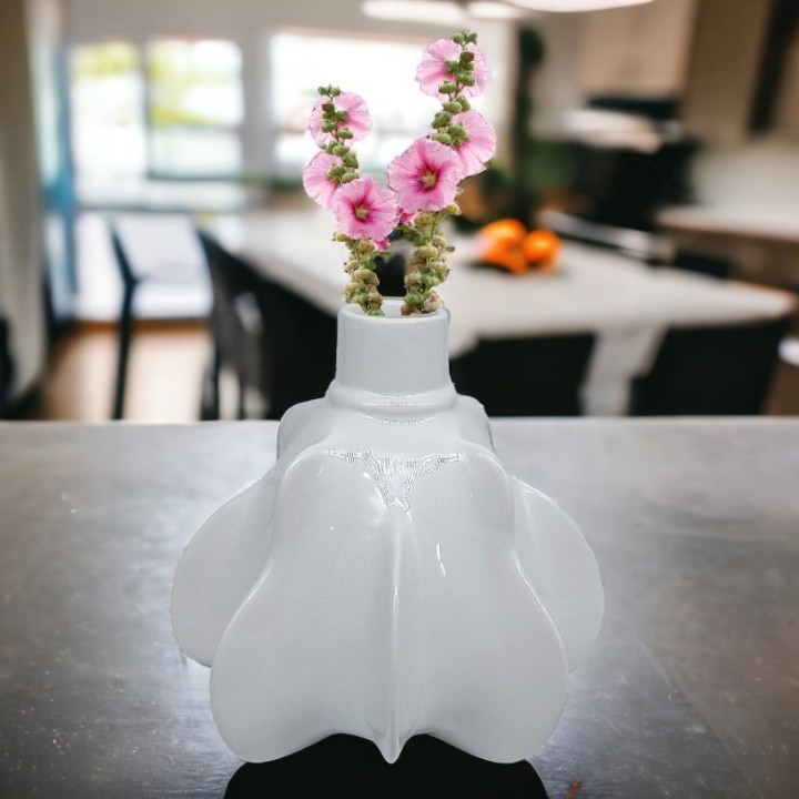 vaso abóbora contemporânea em cerâmica fina
