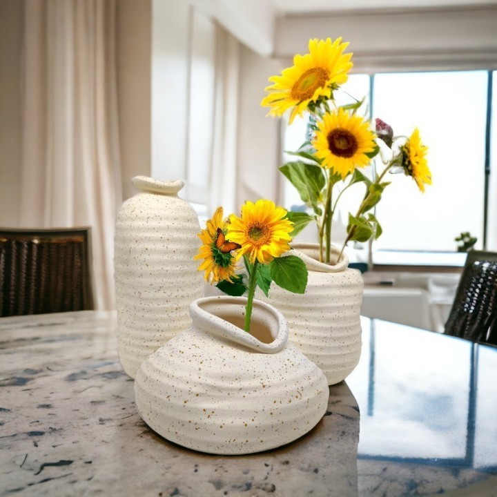 Nordic-style ceramic vases