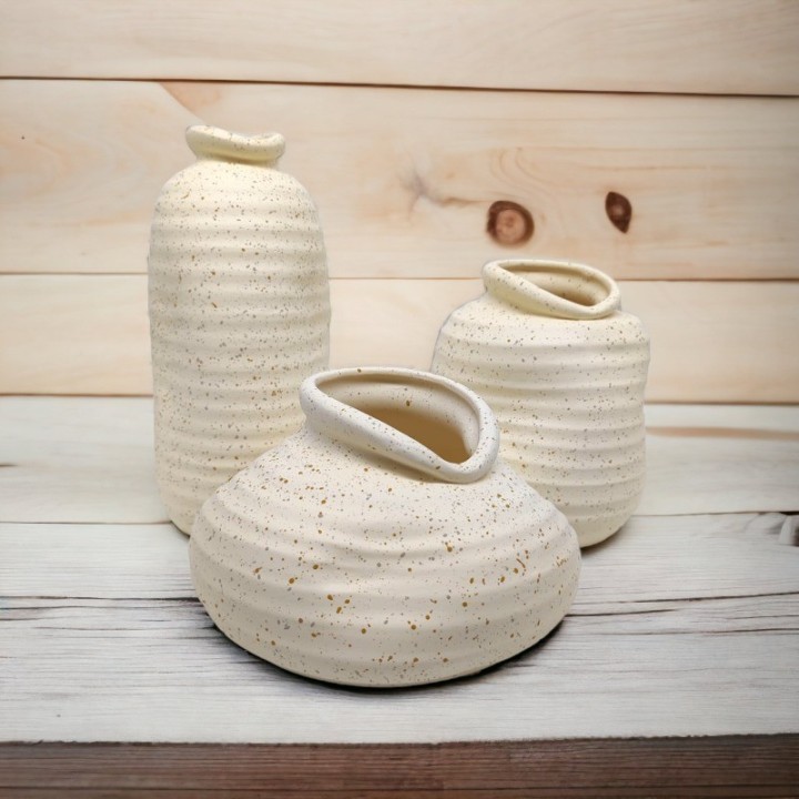 Nordic-style ceramic vases