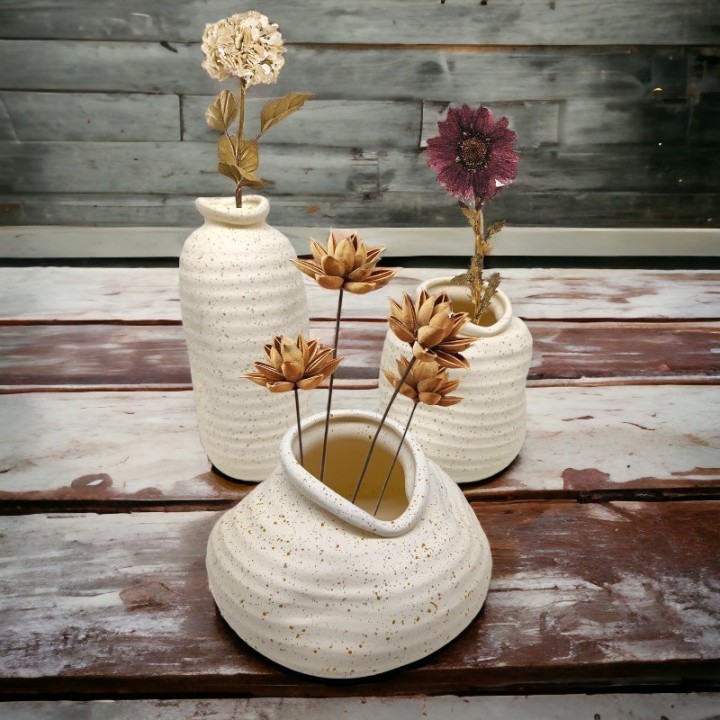 Nordic-style ceramic vases