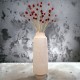 Terrakotta Boden Vase Farbe taupe mit Gravur