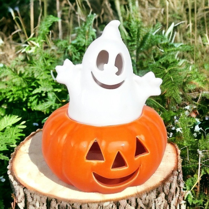 citrouille  Halloween avec fantôme
