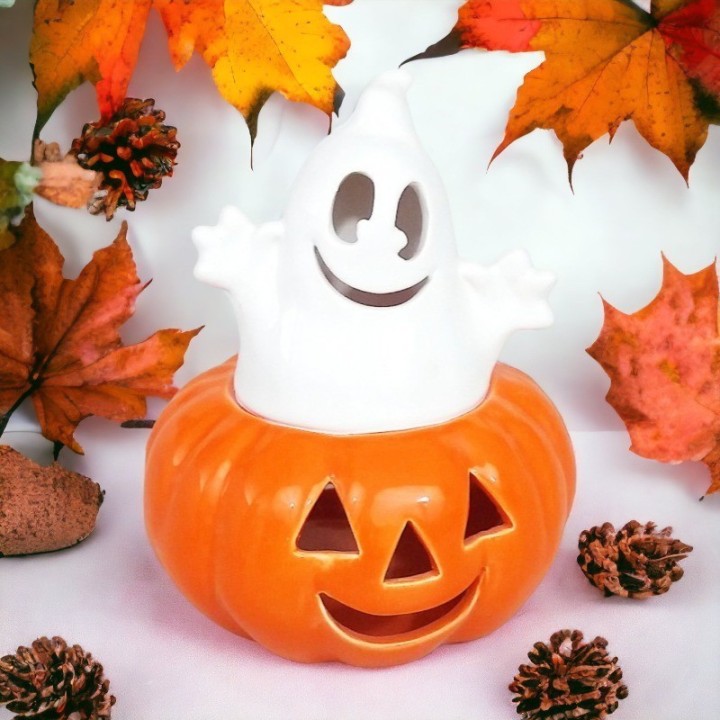citrouille  Halloween avec fantôme