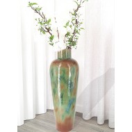 Grande vaso natura verde in ceramica
