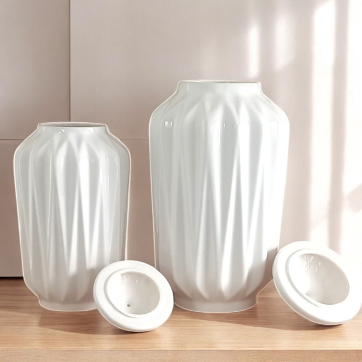Dettaglio in ceramica decorativa di Set di Vasi in Ceramica