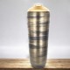 Contemporain vase noir doré en ceramique 