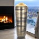 Contemporain vase noir doré en ceramique 