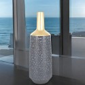 Vase décoratif doré et noir H 70 cm