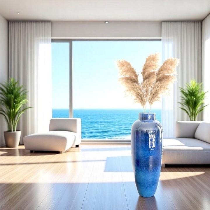 Classic floor vase blue waterfall