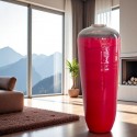 vase volcan de sol en céramique rouge 70cm – Édition limitée