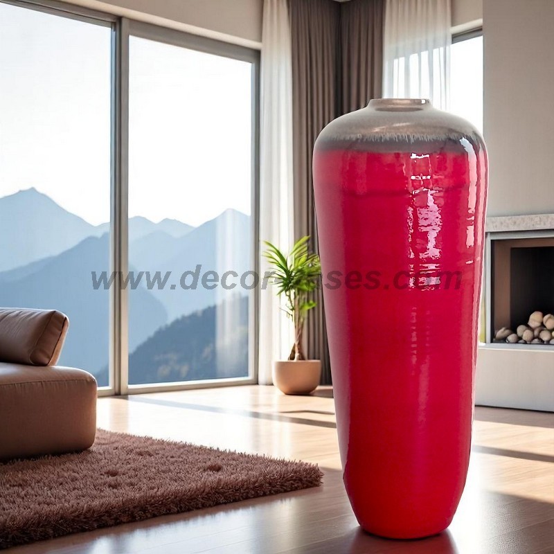 Vaso Vulcano In Terracotta, Design A Onda, Diametro 20 Cm X Altezza 16 Cm - Per Interni Ed Esterni, Resistente Ai Raggi UV