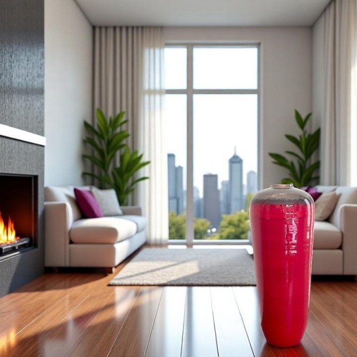 Grande vaso colori bordeaux