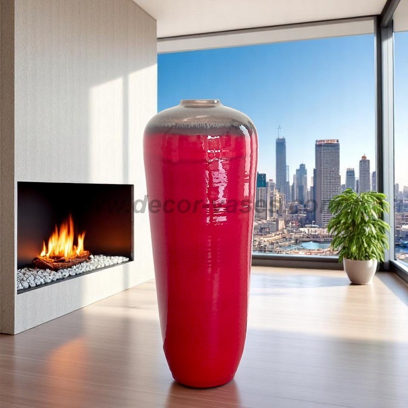 Vaso Vulcano Tondo 30x23h – Diametro 30cm, Altezza 23cm, 8.3 Litri, Per Interni/Esterni, Resistente UV