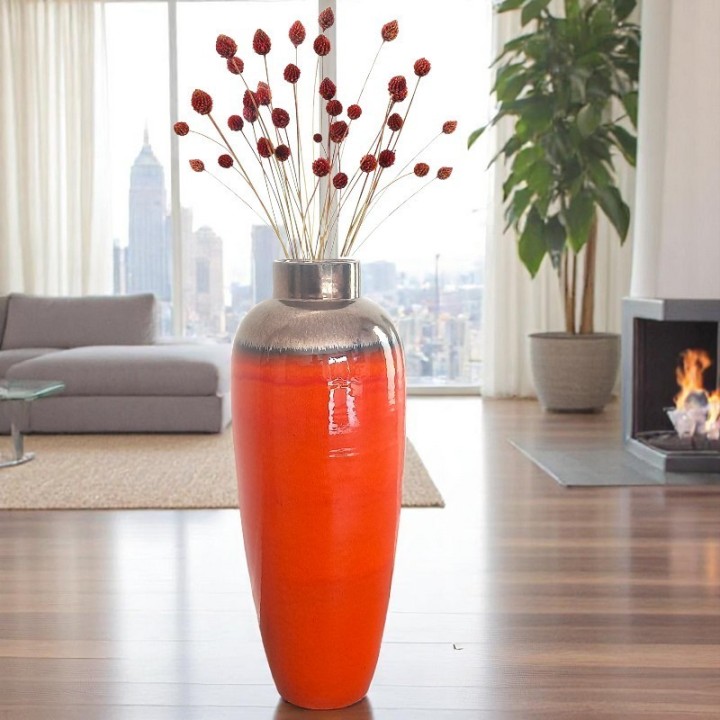 Schmuckvase mit Spitze in schwarze Farbe