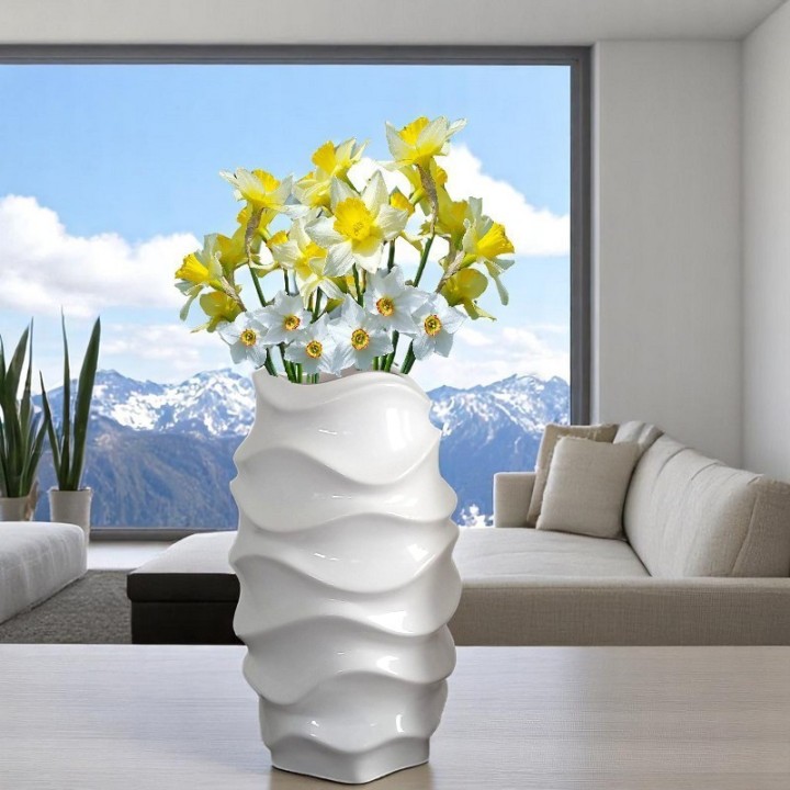 Vase ondulé moderne décorative 