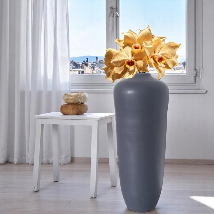 Grand Vase Noir Mat