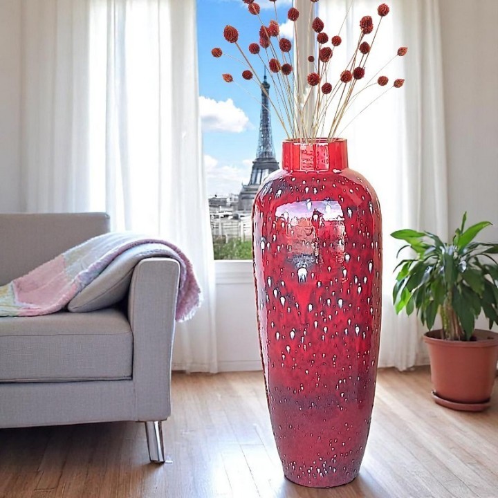 Old red terracotta floor vase