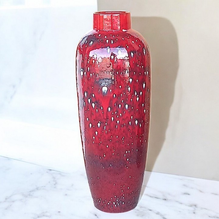 Old red terracotta floor vase