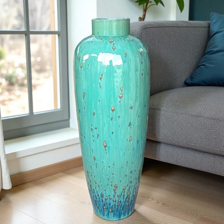 Vase en Céramique Terre Cuite – Design Exclusif Inspiré de l’Océan