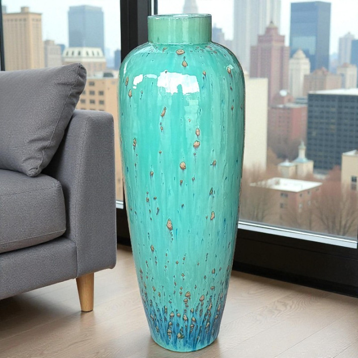 Vaso in Ceramica Terracotta Artigianale – in terracotta smaltata decorativa