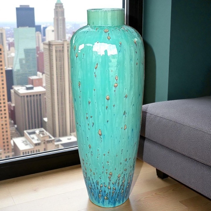 Vase en Céramique Terre Cuite – Design Exclusif Inspiré de l’Océan