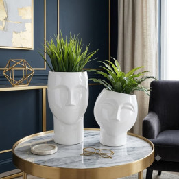 Vases tête décorative artisanal en céramique pour maison