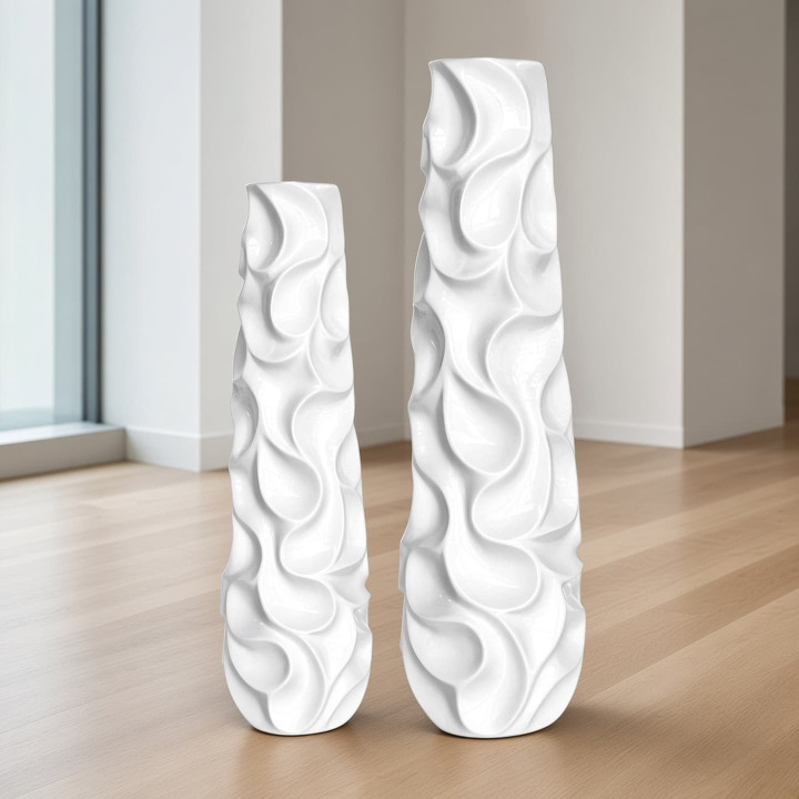 Grands et petits vases goutte vue face