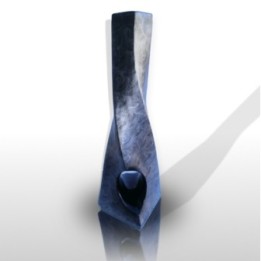 Gray twisted vase 