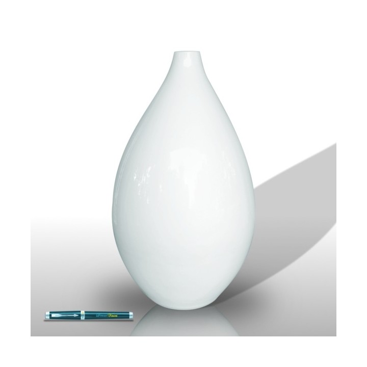Vaso rifiniture vetriate bianco