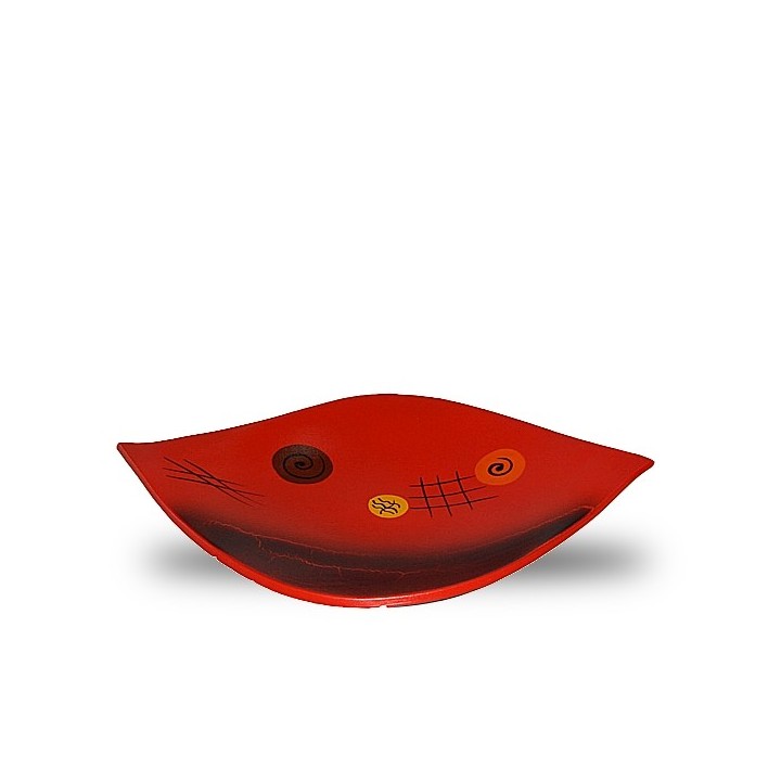 Fruit bowl big fish-eye bordeaux