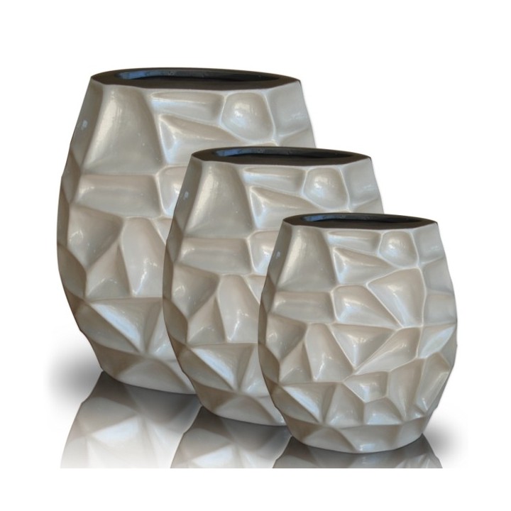 Tris di vasi in ceramica astratta