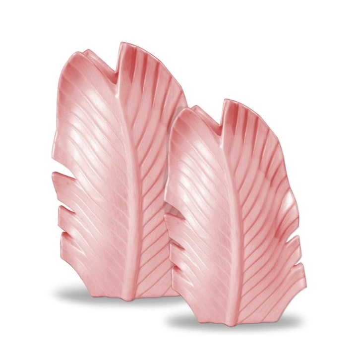 Blatt Vasen pink