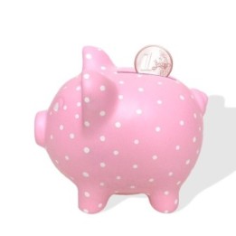 Tirelire porcine rose