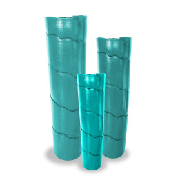 Vaso de cerâmica com ondas artesanal em cerâmica para casa