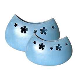 Vase vintage oval avec fleurs
