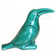 Figurina di toucana in ceramica