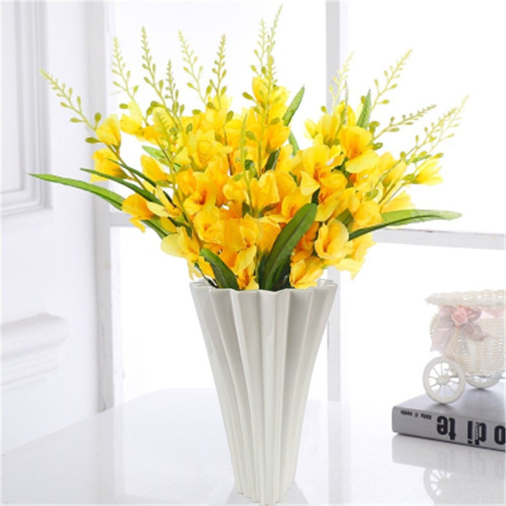 Decorative fan vase handmade ceramic for home decor