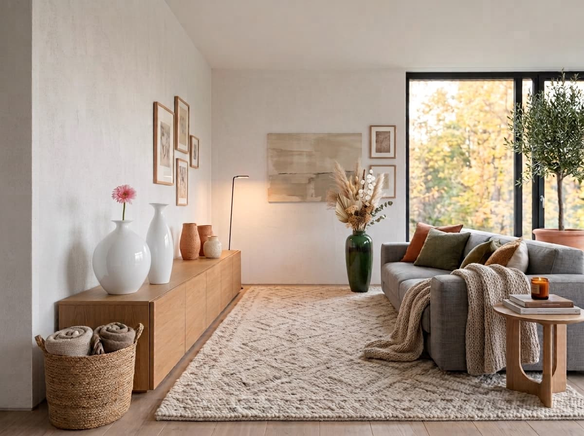 Ceramics in the modern living room: breaking the coldness of straight lines